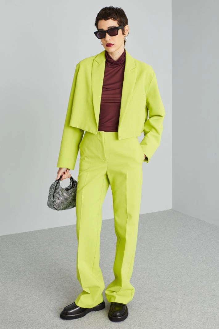 Short cady jacket - LIME GREEN