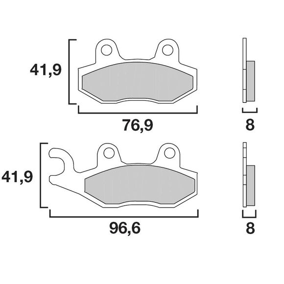 Brembo Sinter Metal Brake Pads front left/right (depending on model)Ref: 07YA21SA