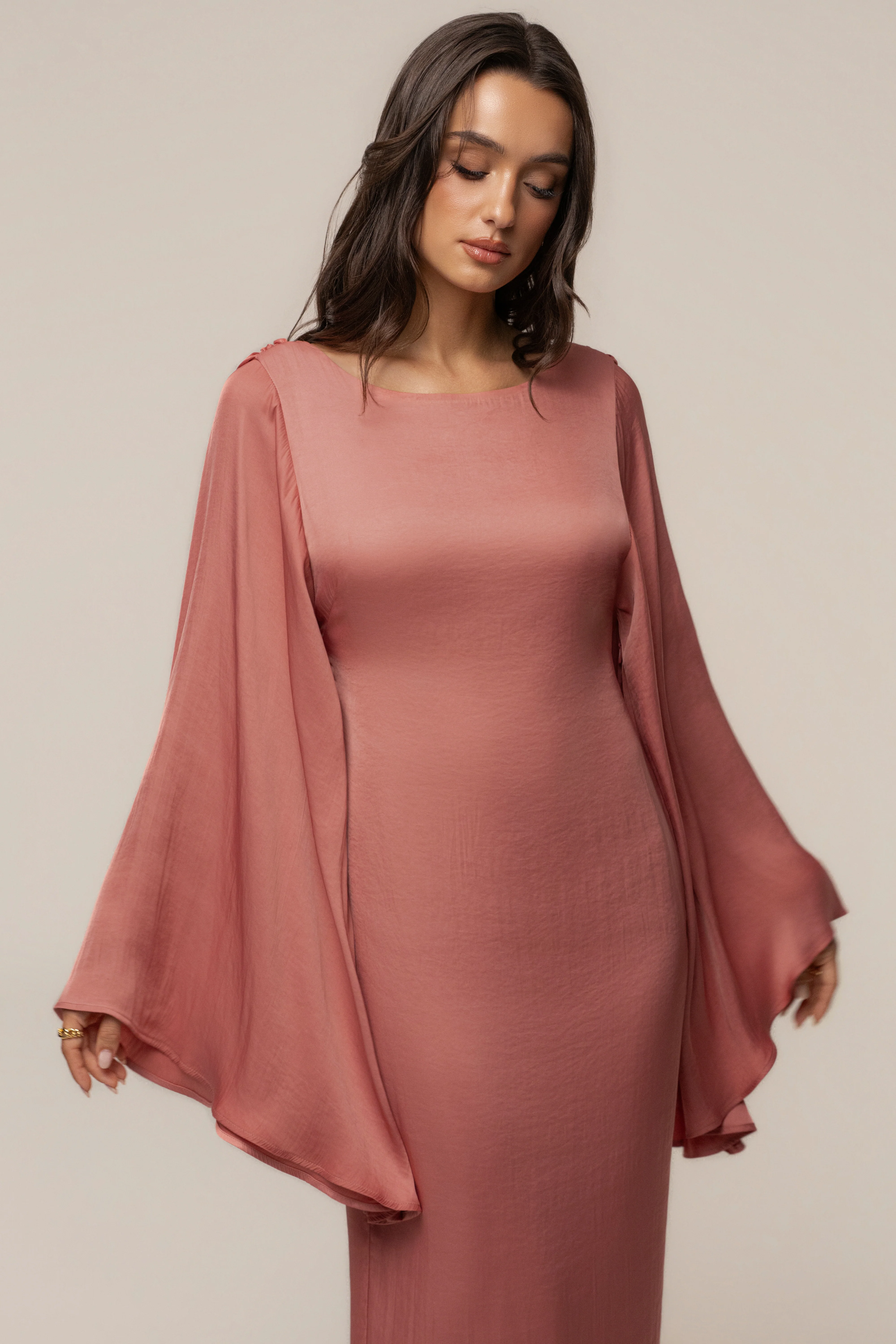 Peach Soft Current Maxi Dress