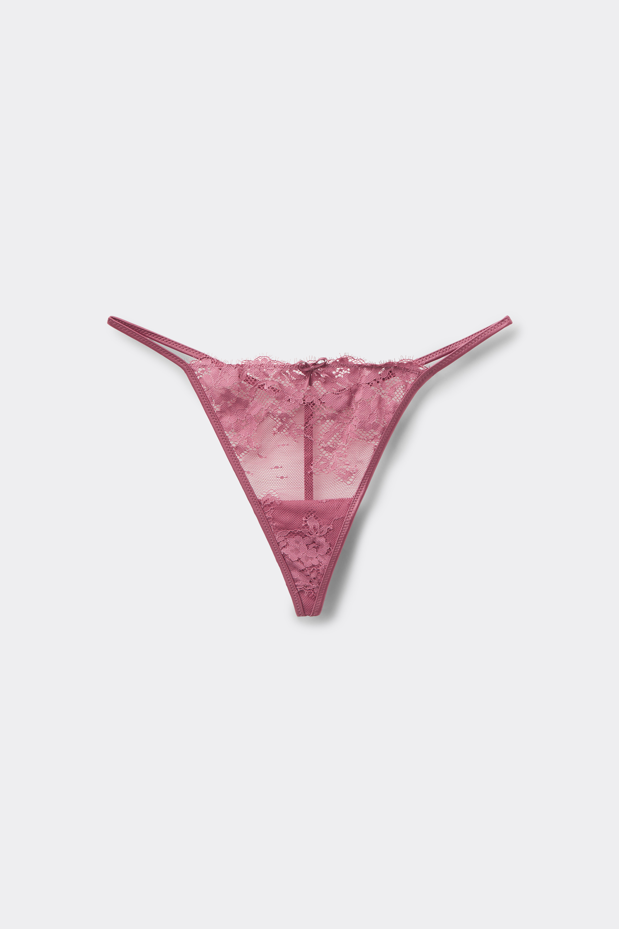Lace and Tulle Tanga Panel G-String