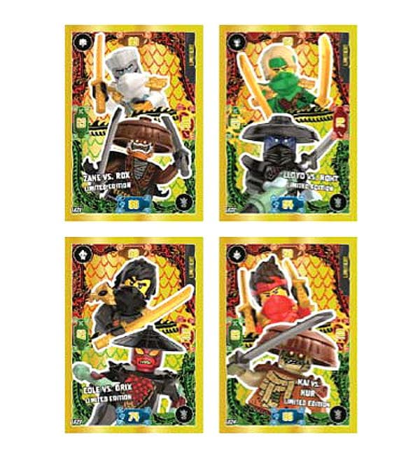 Lego Ninjago Serie 11 Drachensturm Trading Cards - All 4 Eco-Blisters