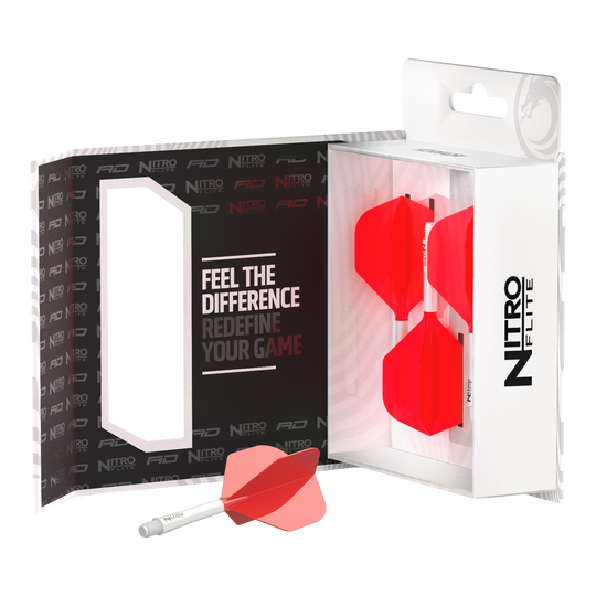 Red Dragon Nitroflite - White Shaft Red No2 Flights