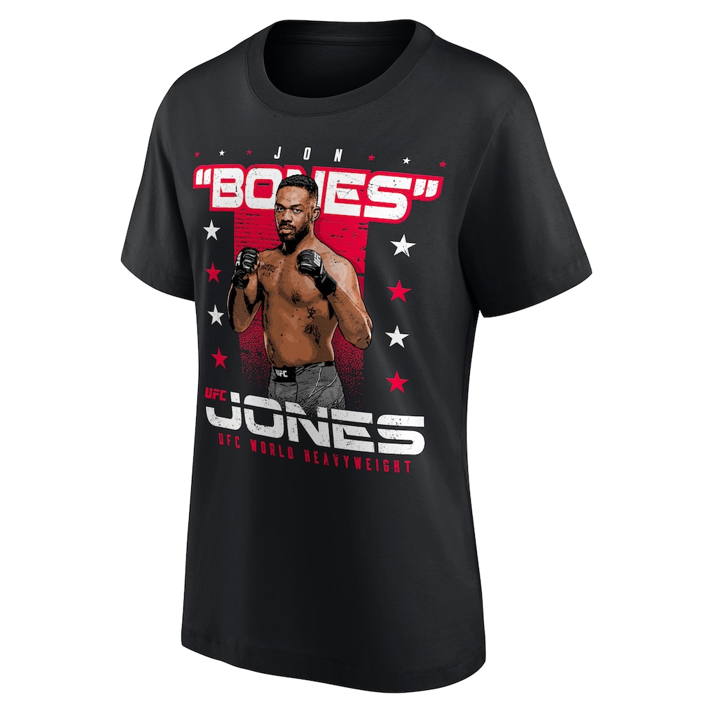 UFC Jon Jones Bones Fighter Name T-Shirt - Black - Womens