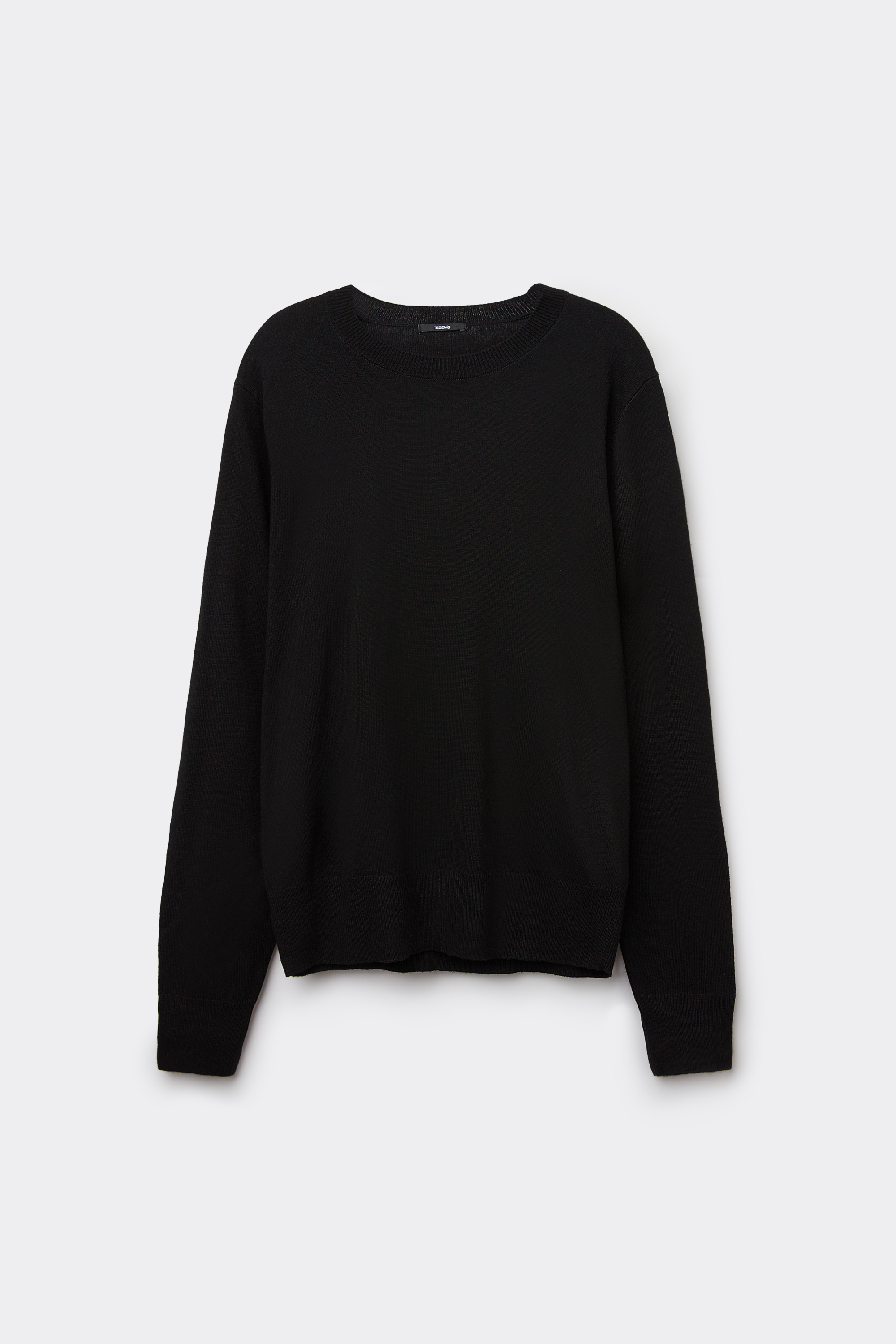 Long Sleeve Round-Neckline Heavy Sweater with Wool