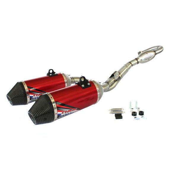 Complete HGS red aluminum line with carbon end capHONDA 250 CRF 250 R (ME10) - 2006 - 2009Ref: Hgs0287 / Hgho3003152