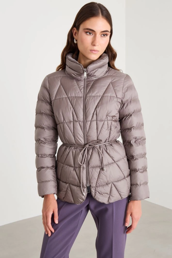 Satin padded jacket - DOVE GREY