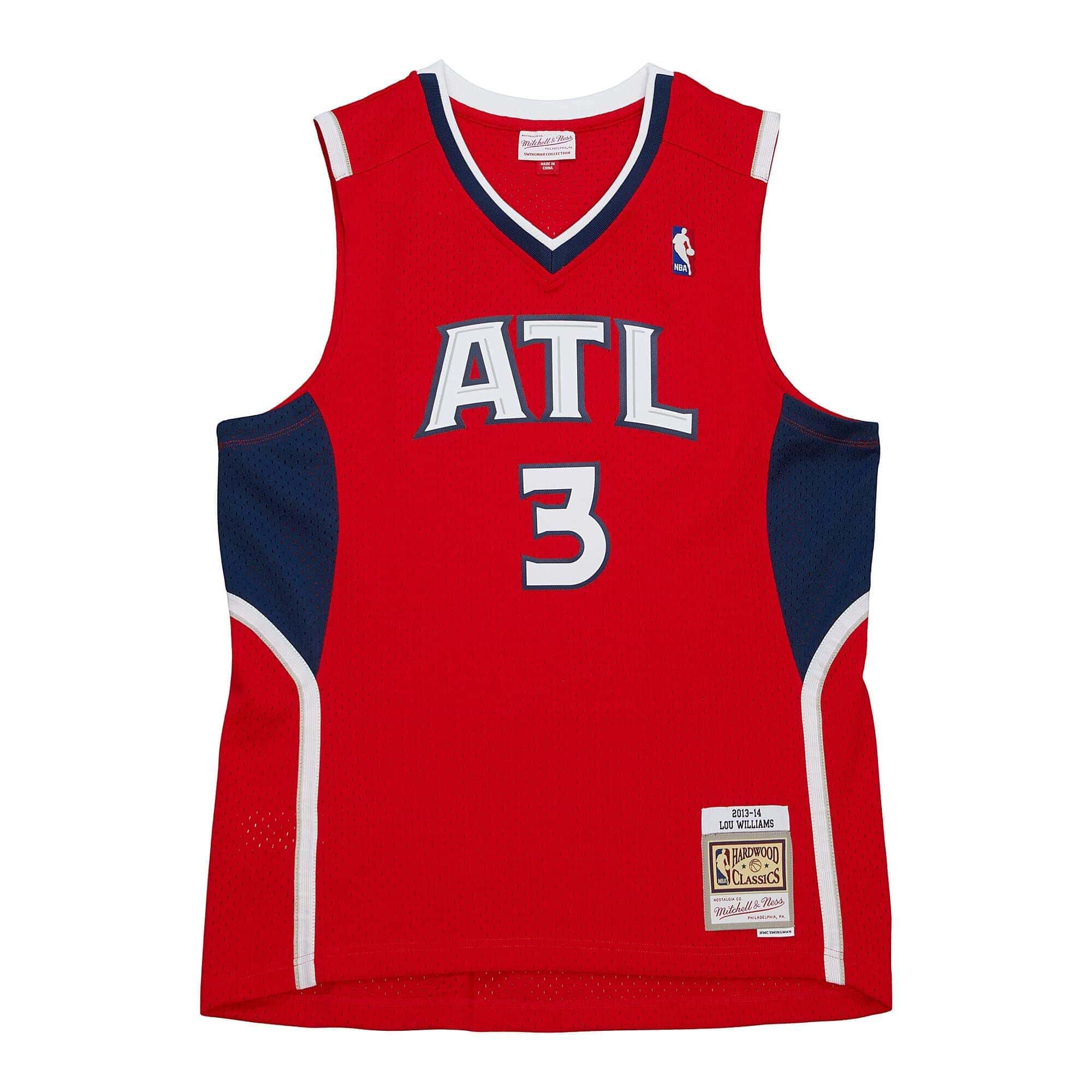 Lou Williams #3 Atlanta Hawks 2013-14 Mitchell & Ness Alternate Swingman NBA Jersey Red