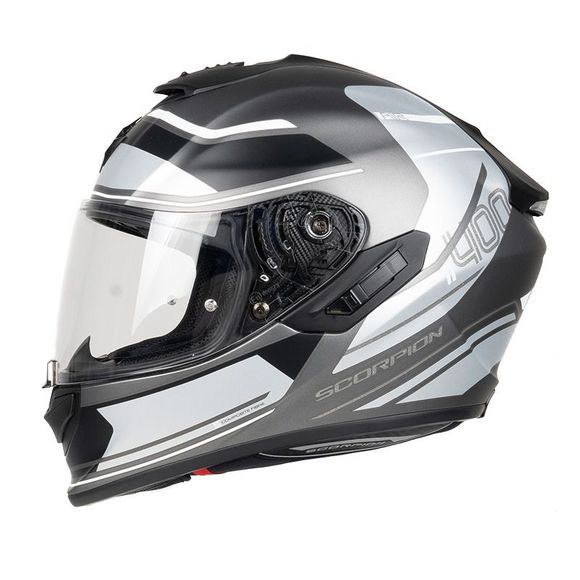 Full-Face Motorcycle Helmet Scorpion Exo EXO-1400 EVO AIR - VITTORIA - Gray / WhiteRef: SC0956