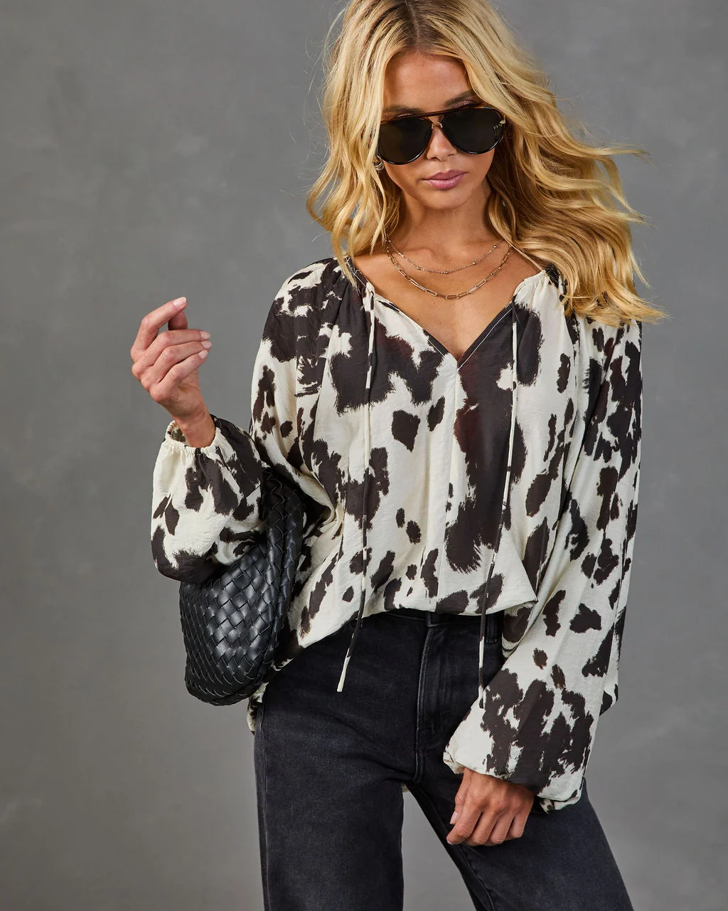 Wild Juniper Animal Print Blouse