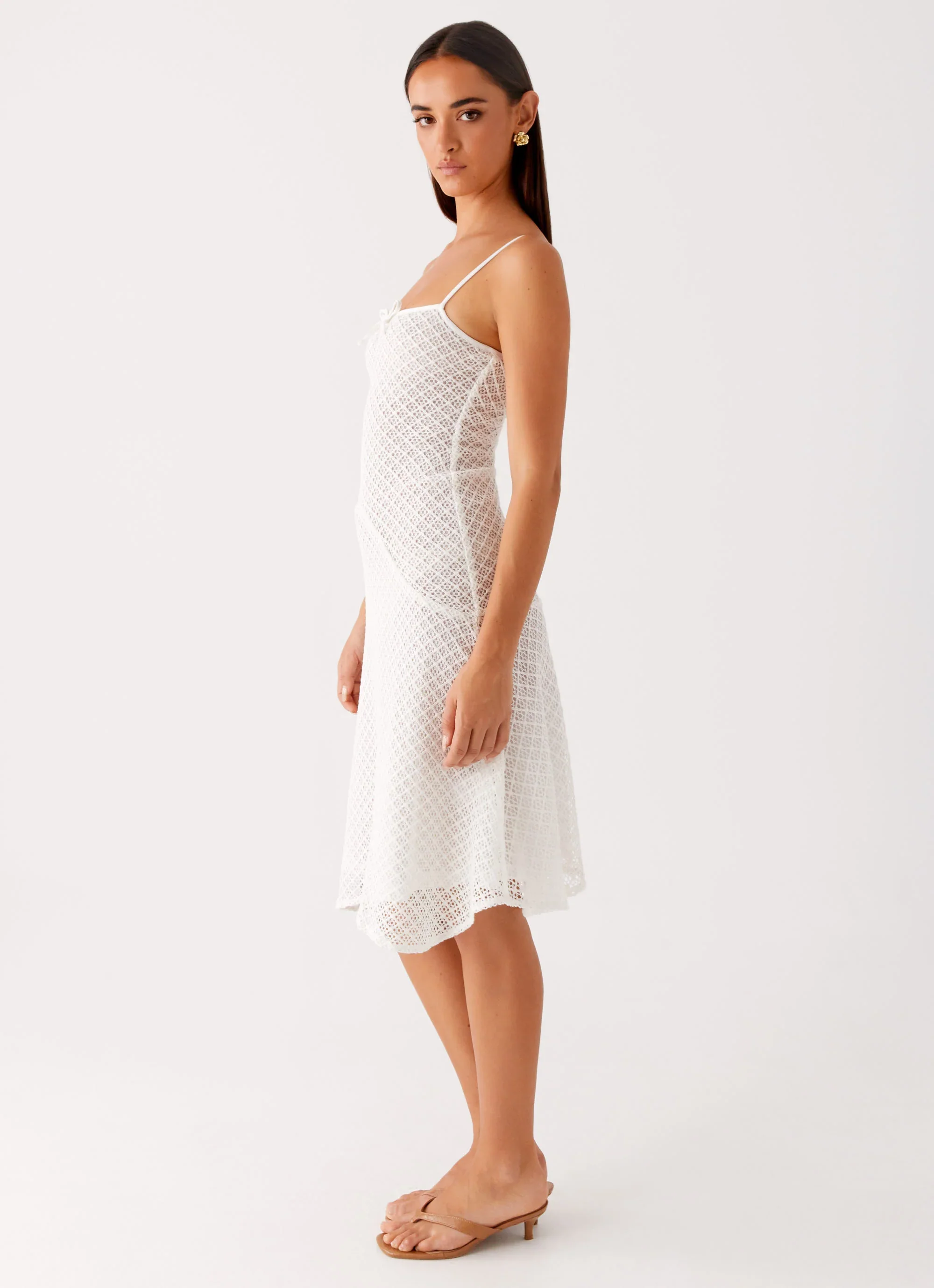 Tamar Midi Dress - White