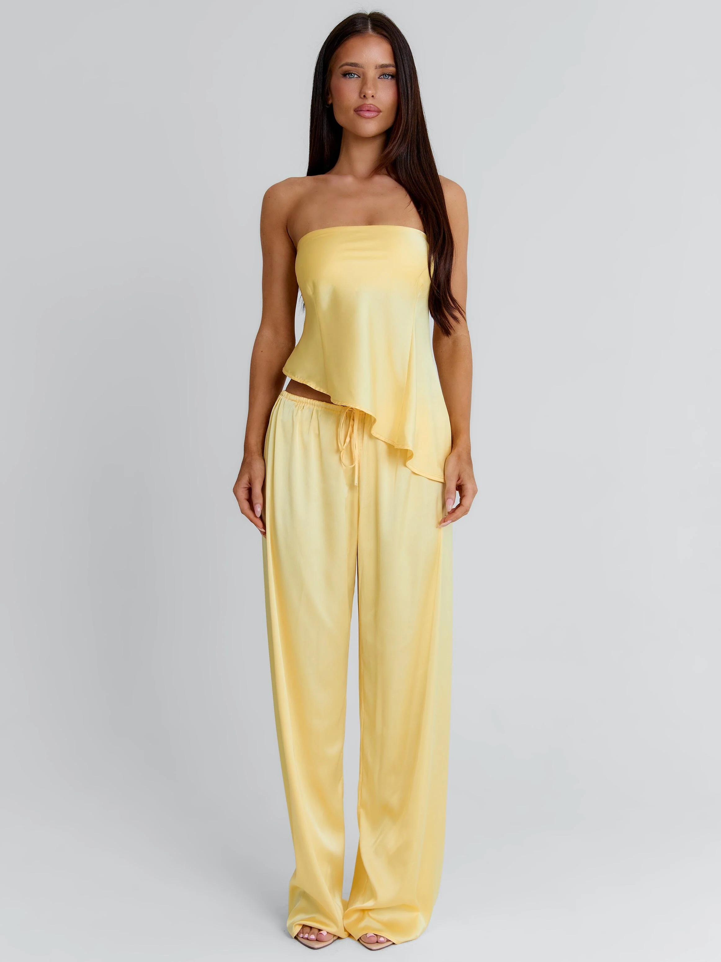 Clovelly Satin Top Yellow