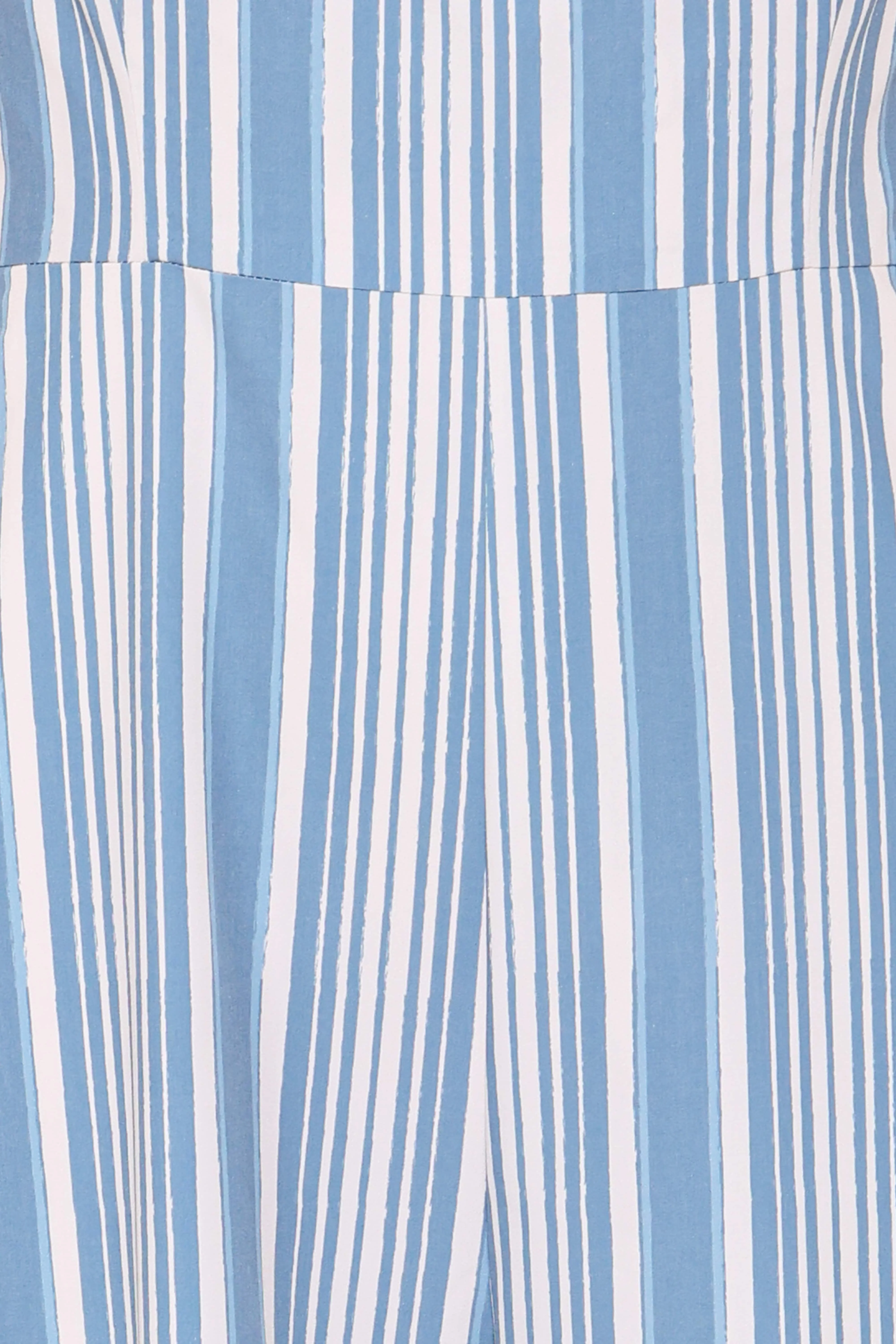 Ella Tie Shoulder Jumpsuit - Blue/White Stripe