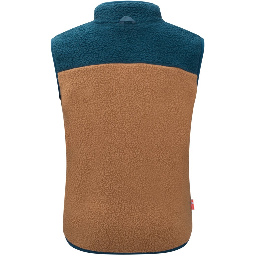 Trollkids Hemsedal Vest Kids - Almond/Madeira Blue/Deep Orange