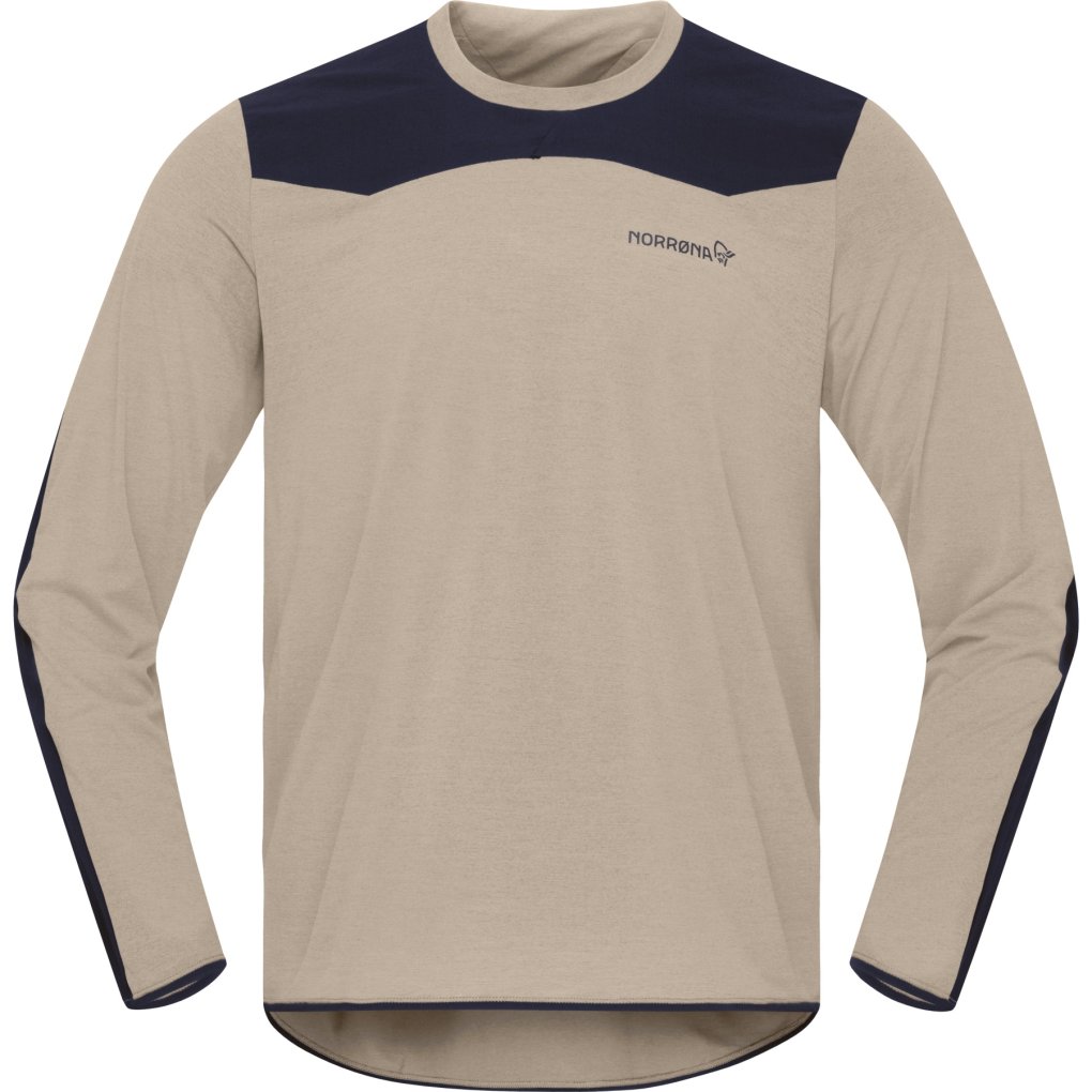 Norrona skibotn equaliser tech Long sleeve Shirt Men - Winter Twig/Caviar Black