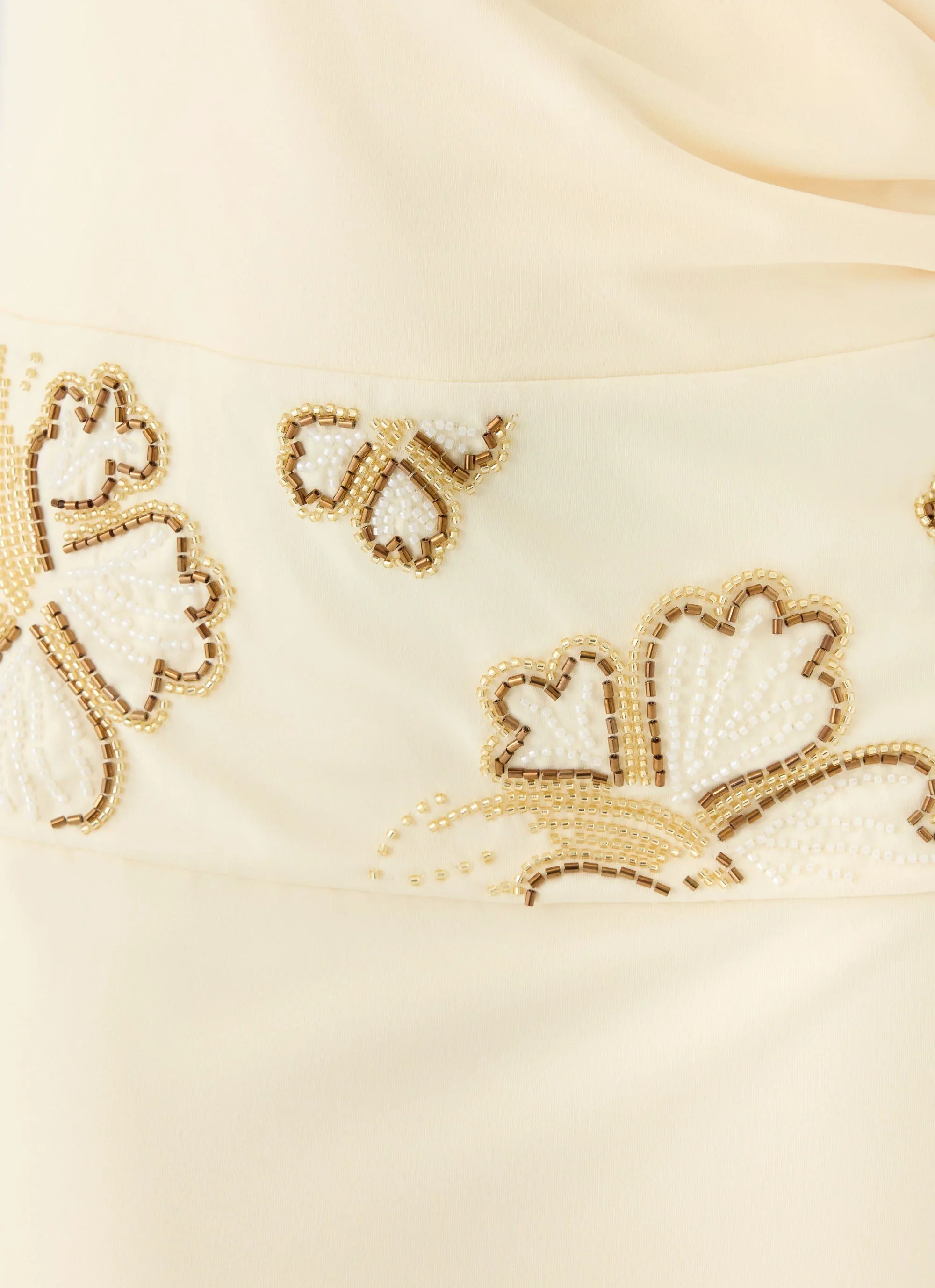 Sandrine Beaded Maxi Dress - Yellow