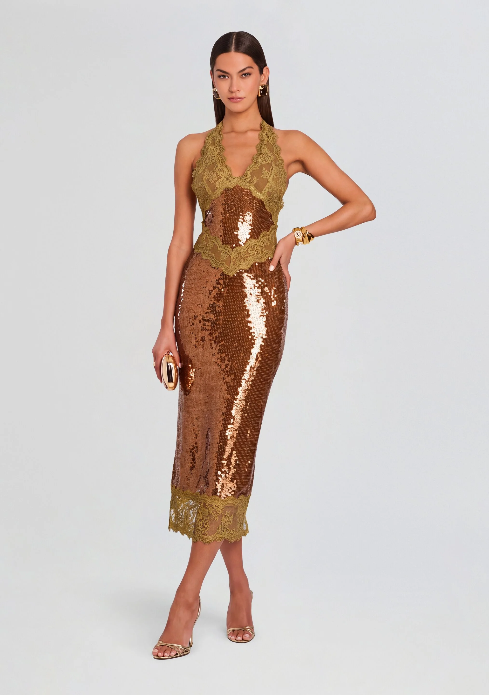 Vicky Sequin Lace Dress
