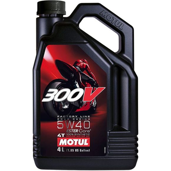 Huile moteur Motul 300V Road Racing 5W40 4L UniverselRef : MOT0008 / 104115