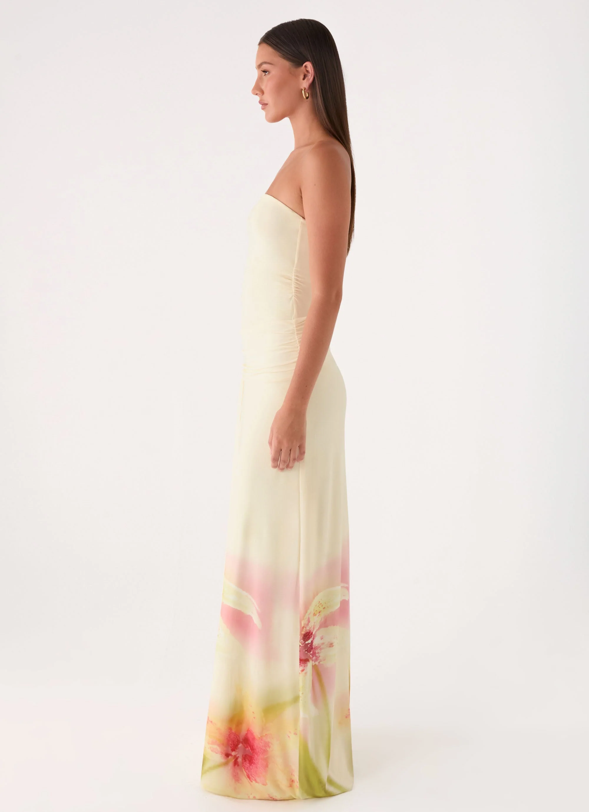 Palomar Strapless Maxi Dress - Soft Lily