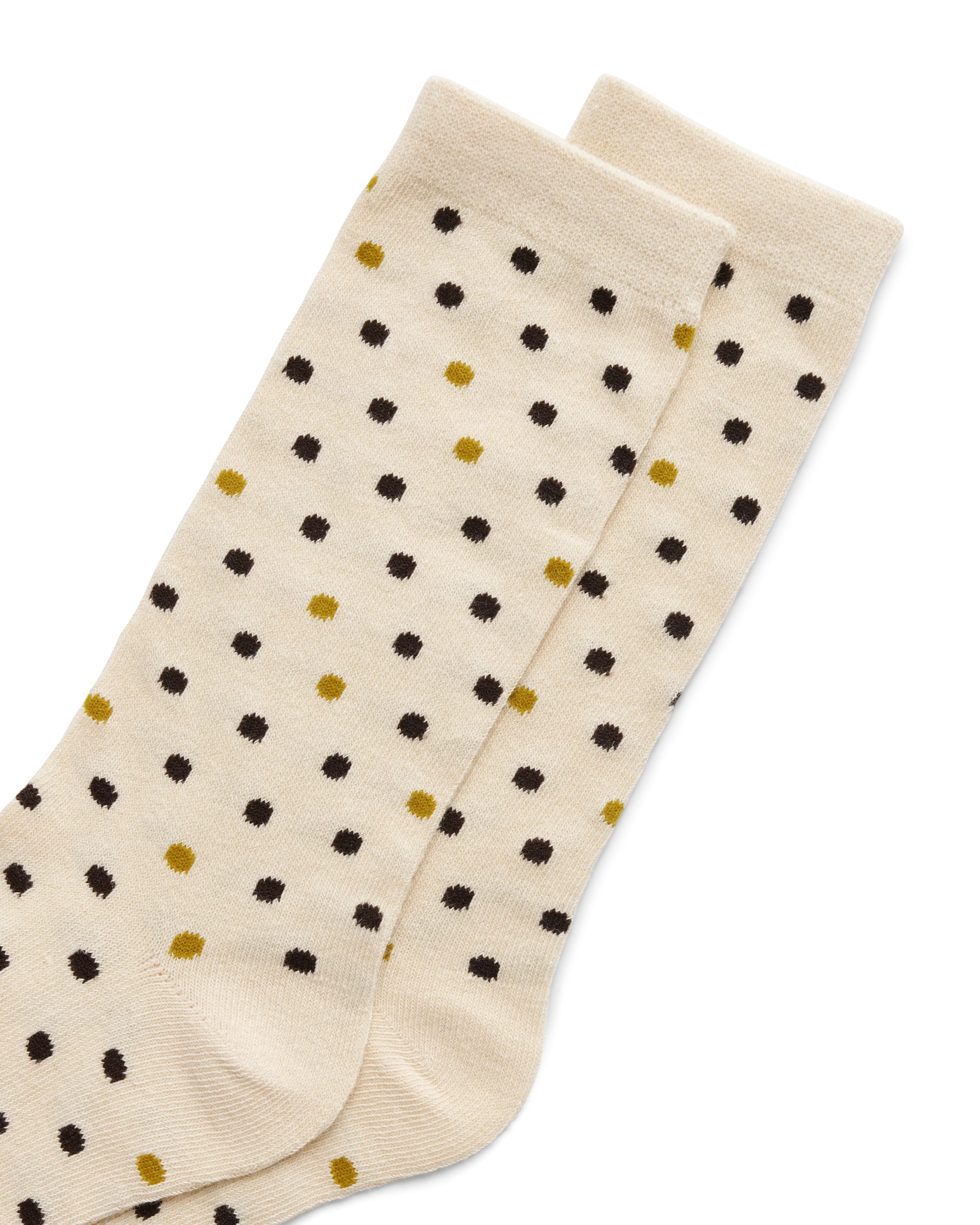 ECCO Classic Dotted Mid-Cut Damen Halbhohe Socken Beige