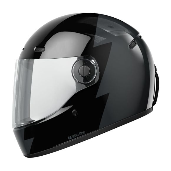 John Doe JD/ONE SIGNATURE Full-Face Helmet - Black / GreyRef: JDE0204