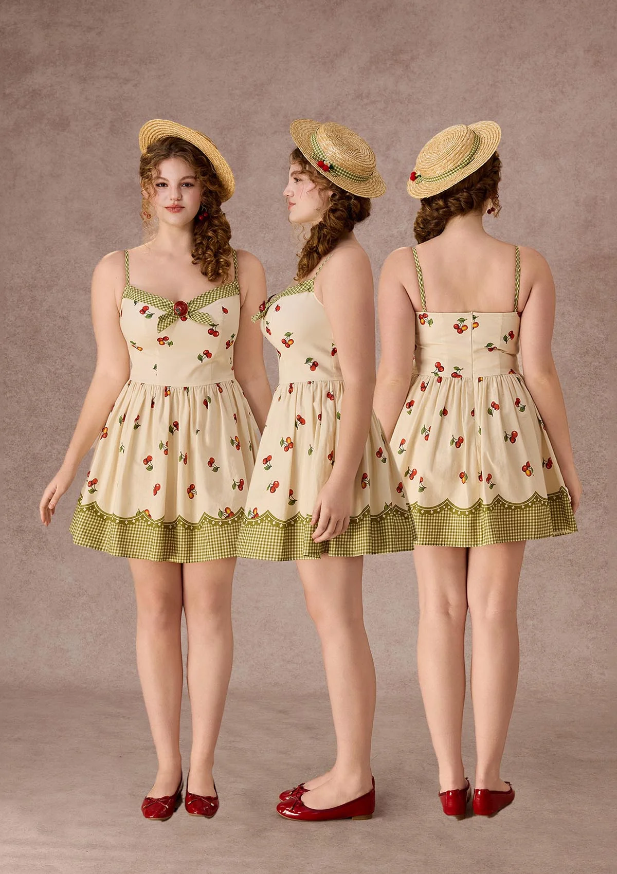 Curve&Plus Wild Cherry Dress（Short）