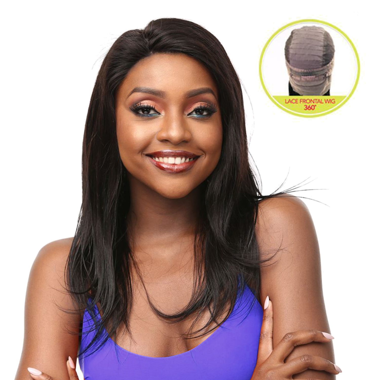 La Flare Unprocessed Virgin Remy Brazilian 360 Cover All Lace Wig Straight 24