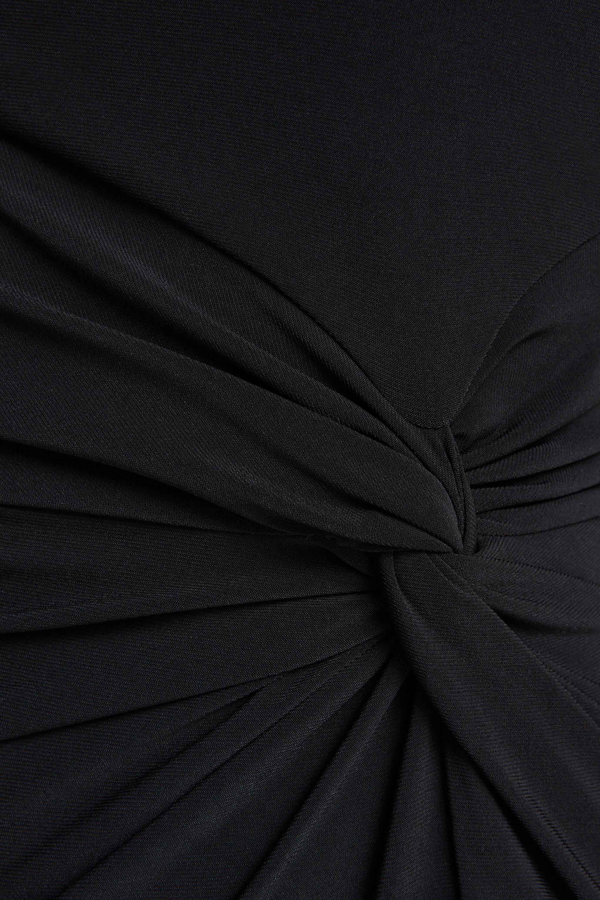 Romi | Black One Shoulder Twist Design Maxi Dress