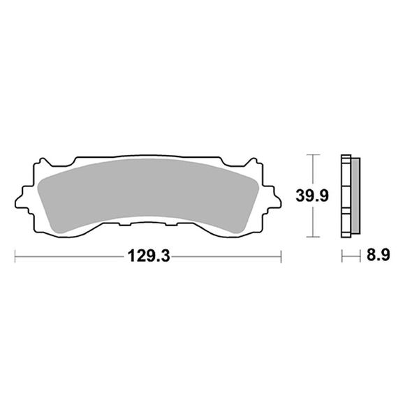 SBS 952HS Sinter Sintered Metal front brake padsRef: SBS6026 / 952070