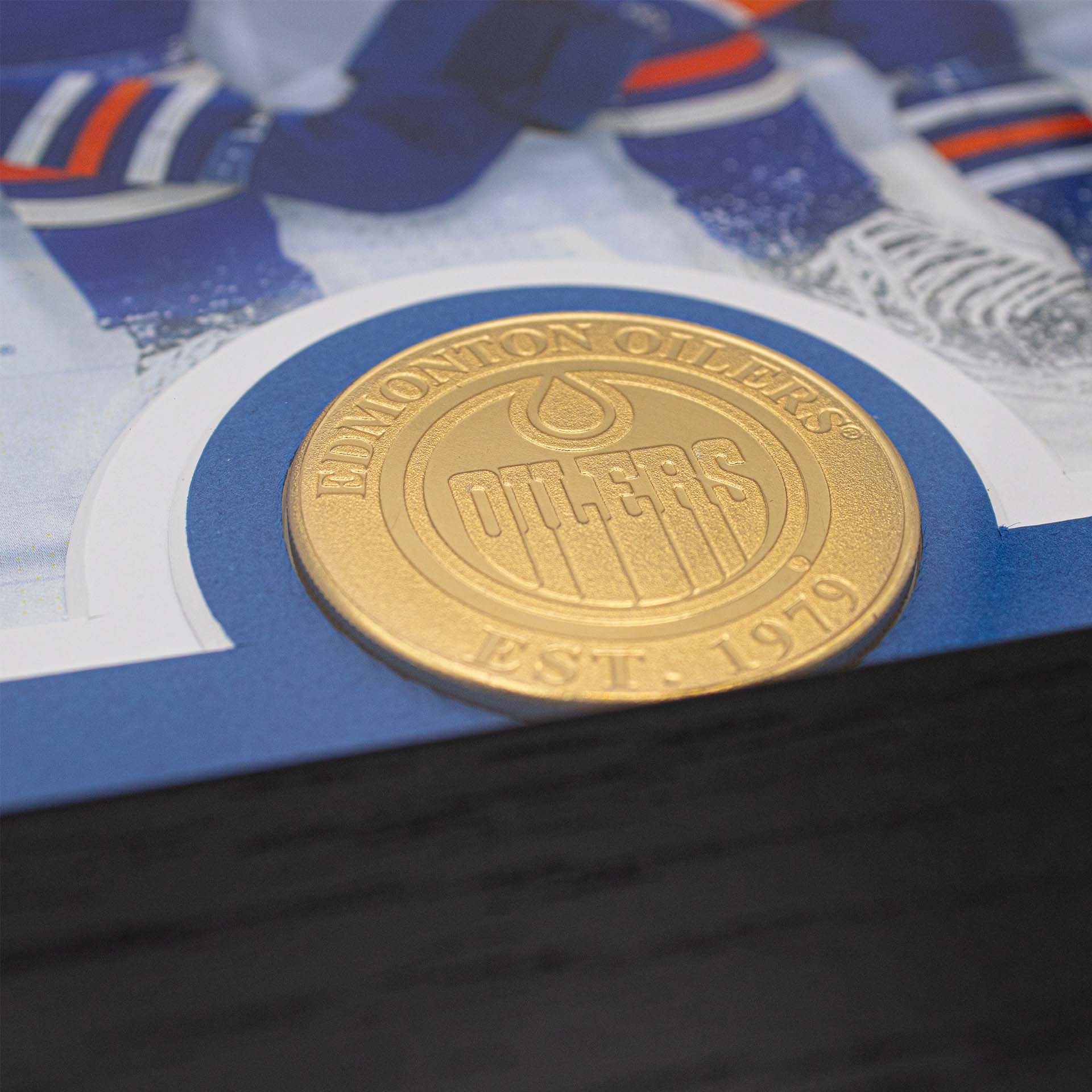 Leon Draisaitl Edmonton Oilers 1000 Points Bronze Coin NHL Photo Frame