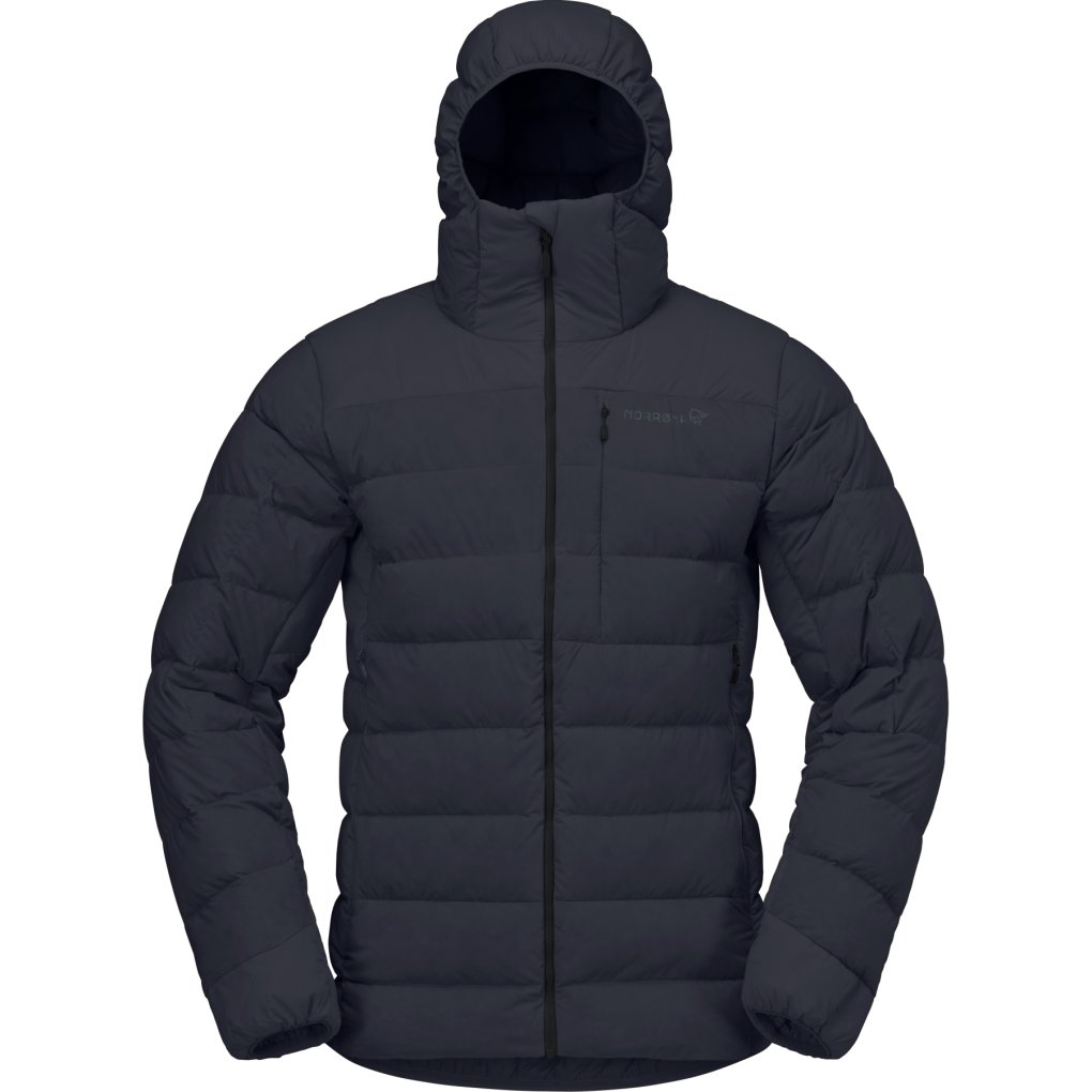 Norrona femund down700 Zip Hood Jacket Men - Caviar Black
