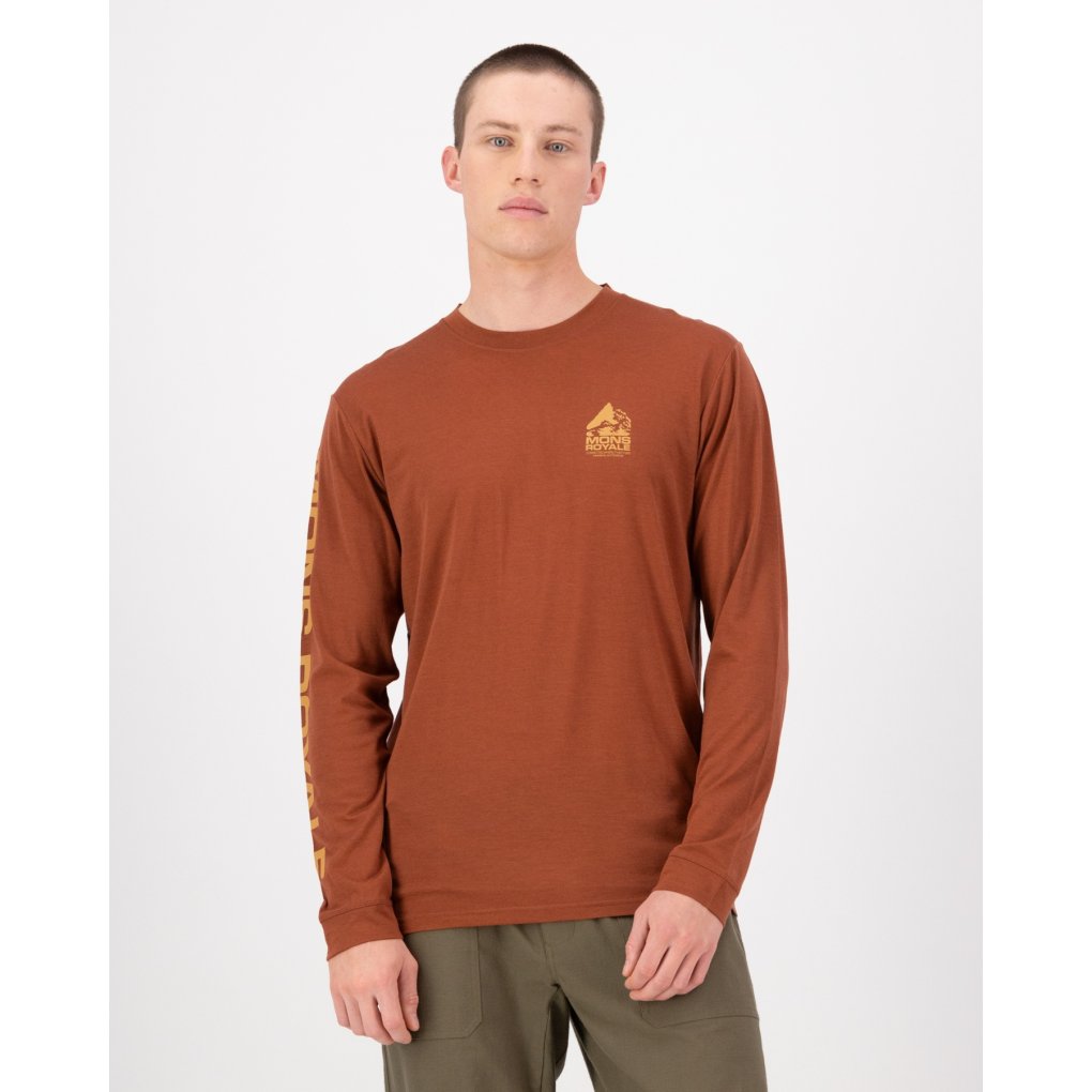 Mons Royale Icon Merino Classic Long Sleeve Men - sienna