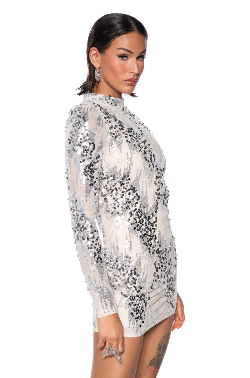 Diana Sequin Embellished Mini Dress