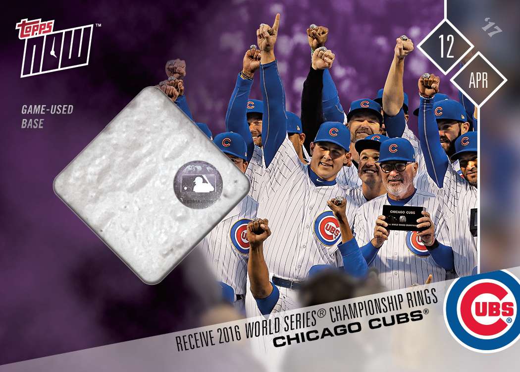 Base Relic # to 25 - Chicago Cubs Receive 2016 WS Rings - TOPPS NOW®