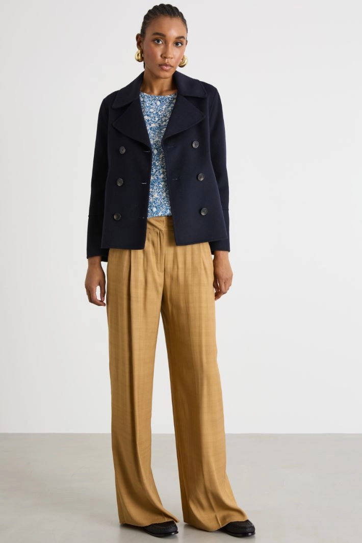 Wool-blend peacoat - NIGHT BLUE