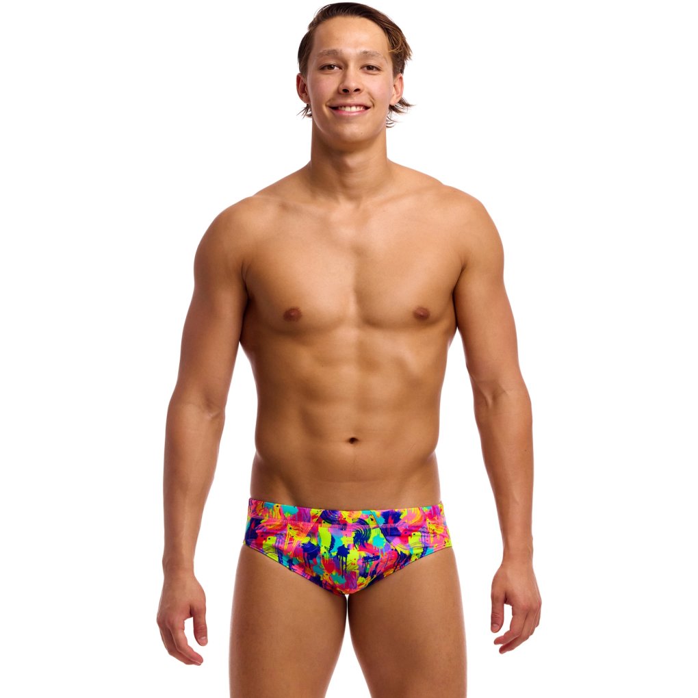 Funky Trunks Seamed Eco Swim Briefs Men - Mess Match