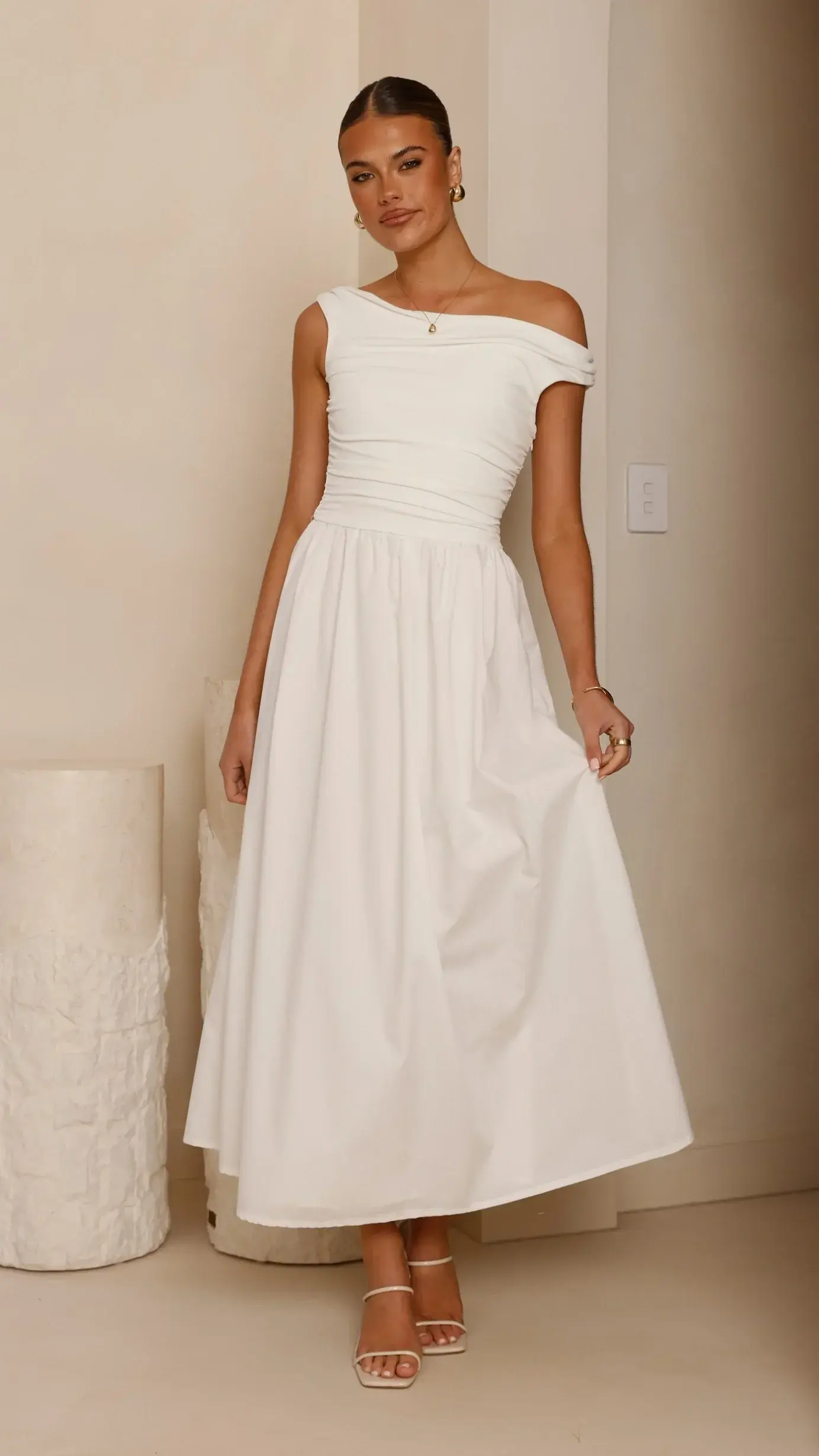 Immy Midi Dress - White