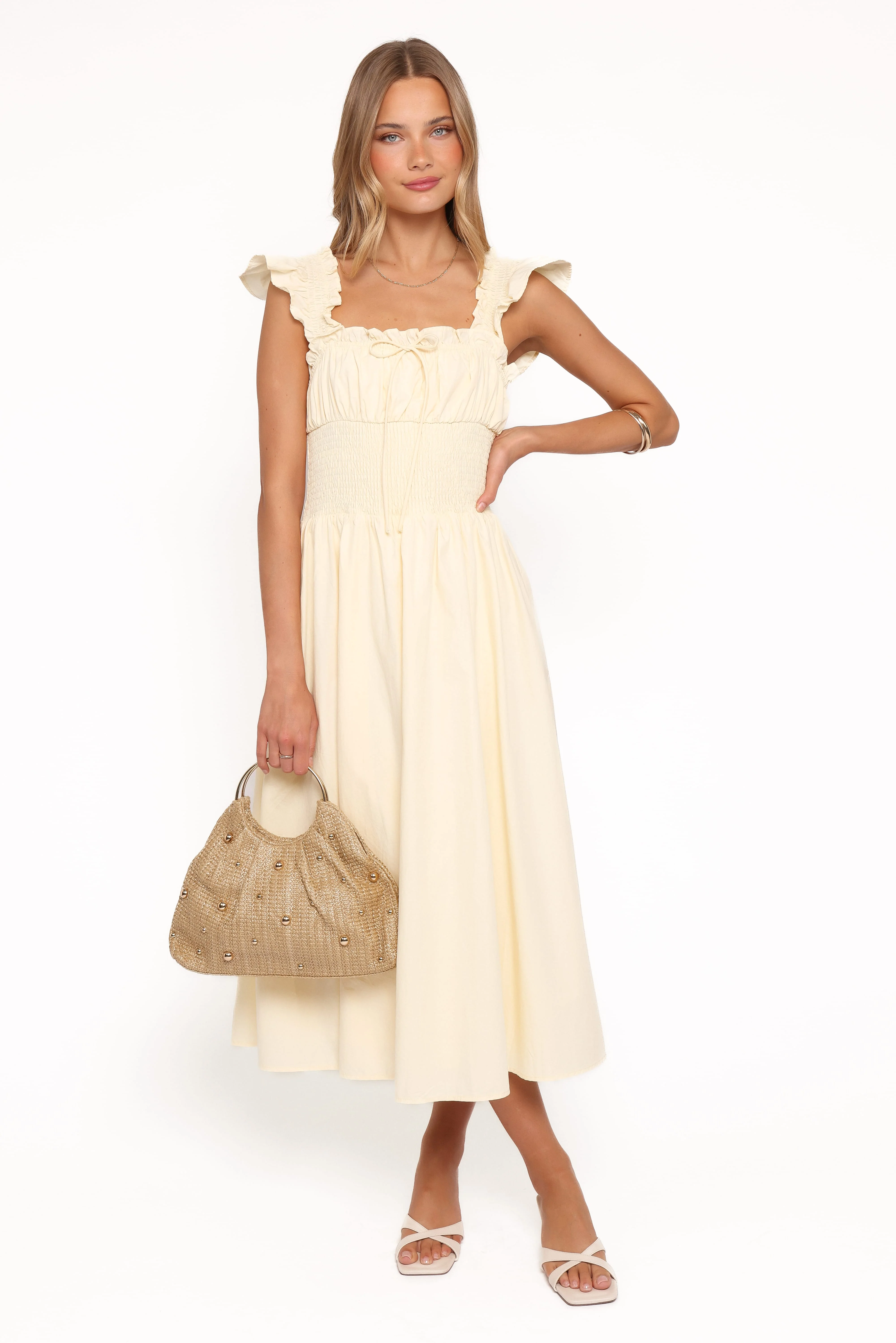 Bronte Midi Dress - Butter Yellow