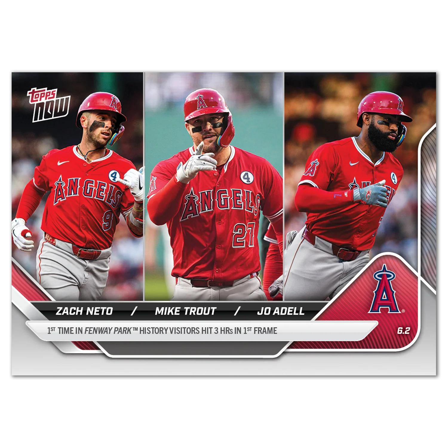 Zach Neto / Mike Trout / Jo Adell - 2025 MLB Topps NOW® - Card 249