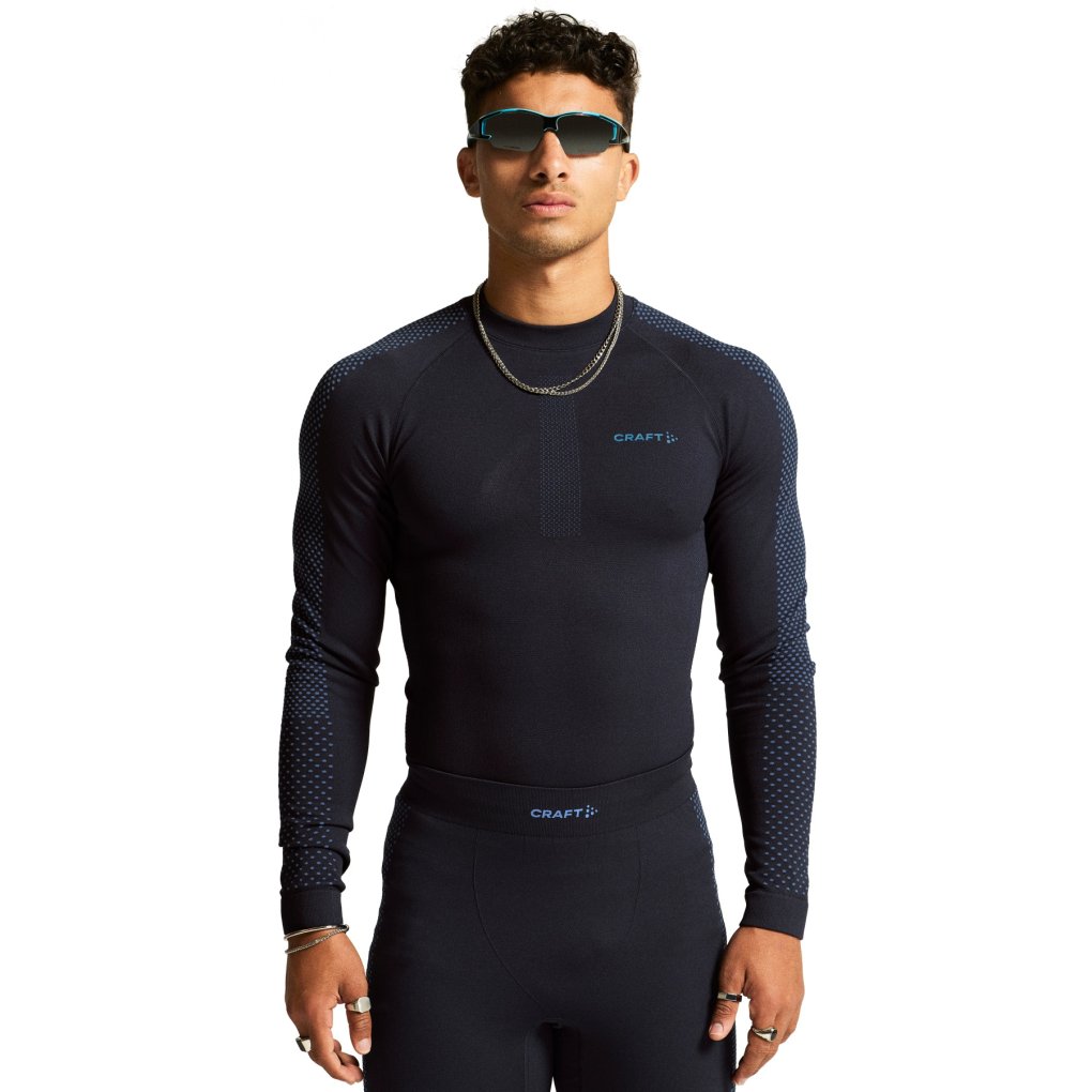 CRAFT ADV Warm Intensity Long Sleeve Baselayer Men - Blaze/Royal