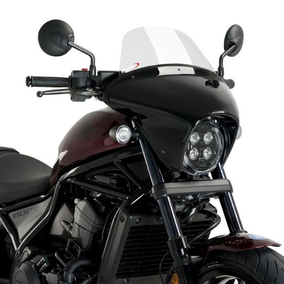 Puig BATWING SML TOURING GLOSS BLACK fork head - ColorlessHONDA 1100 CMX 1100 REBEL - 2021 - 2025Ref: 21068