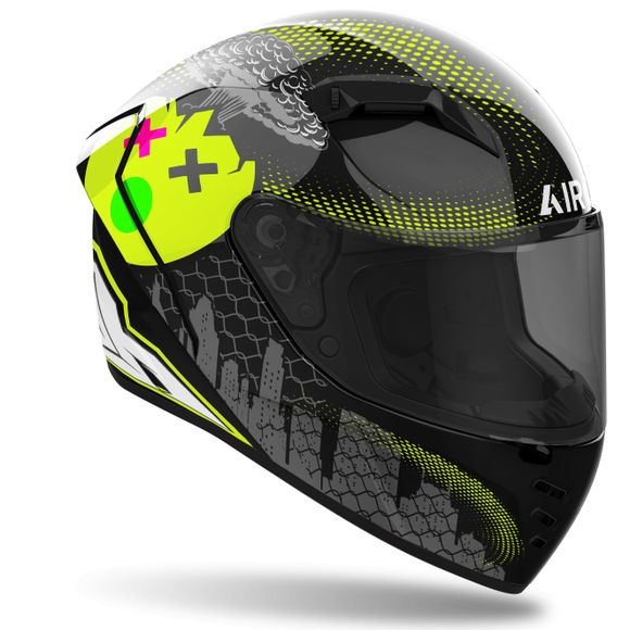 Casque intégral Airoh CONNOR - GAMER - Noir / JauneRef : AR1334