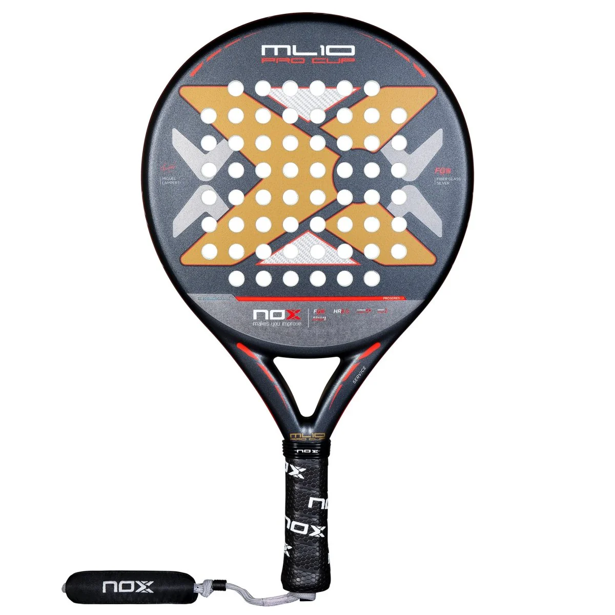 ML10 PRO CUP ROUGH SURFACE EDITION. Miguel Lamperti's racket