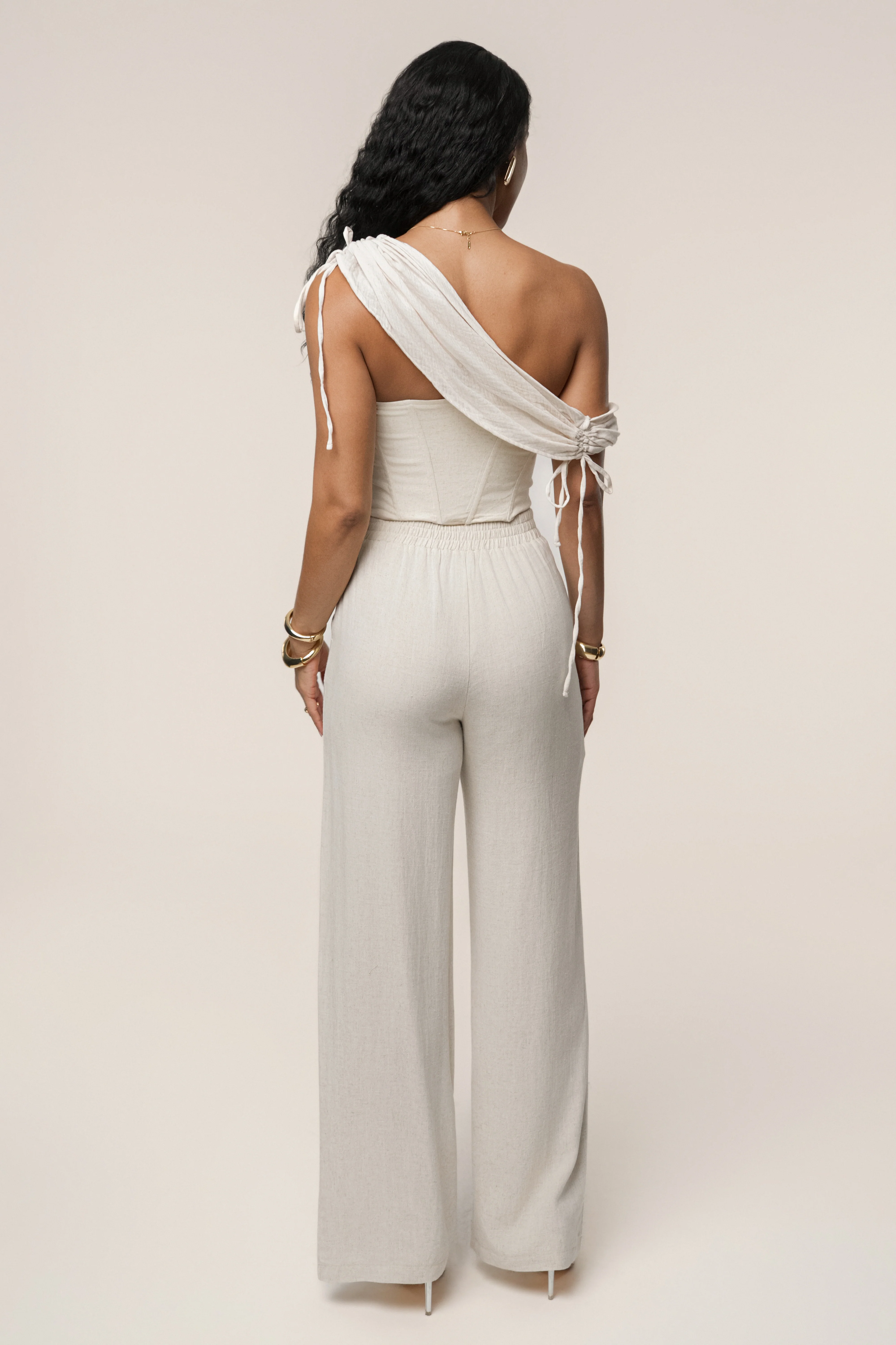 Natural New Obsession Draped Top