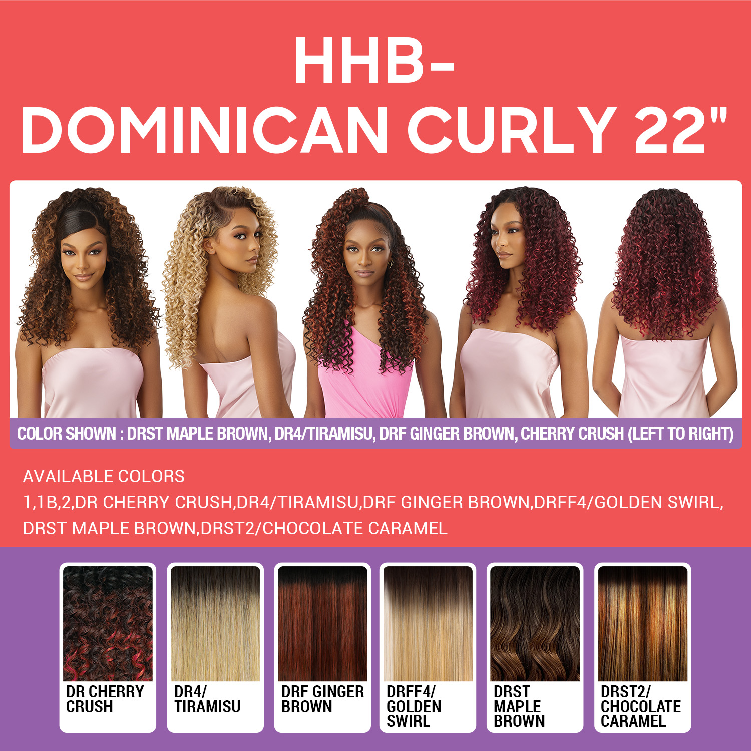 Outre Human Hair Blend HD Lace Front Wig Airtied Glueless Fully Hand-Tied 13X6 HHB-Dominican Curly 22