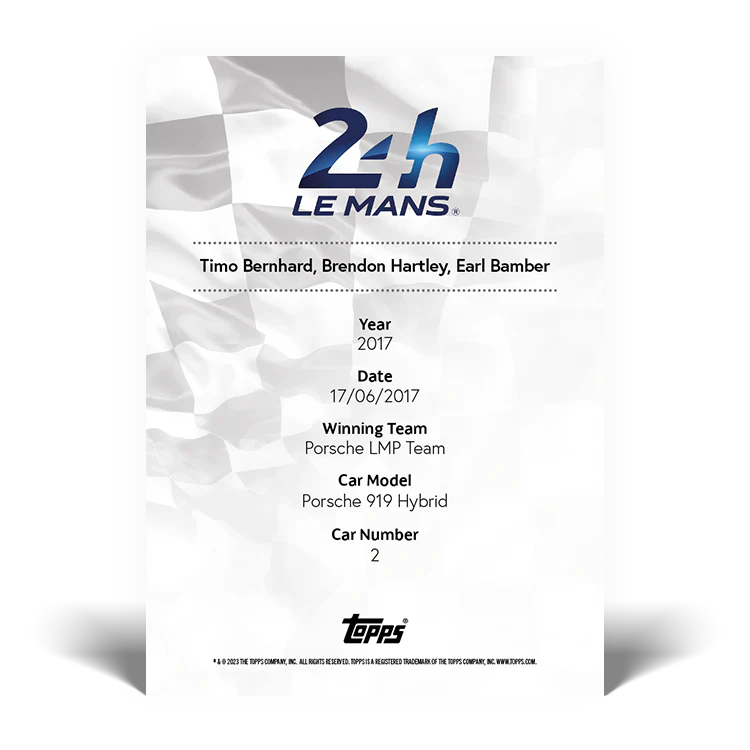 2023 Topps 24H of Le Mans Poster Art #72 - Topps UK