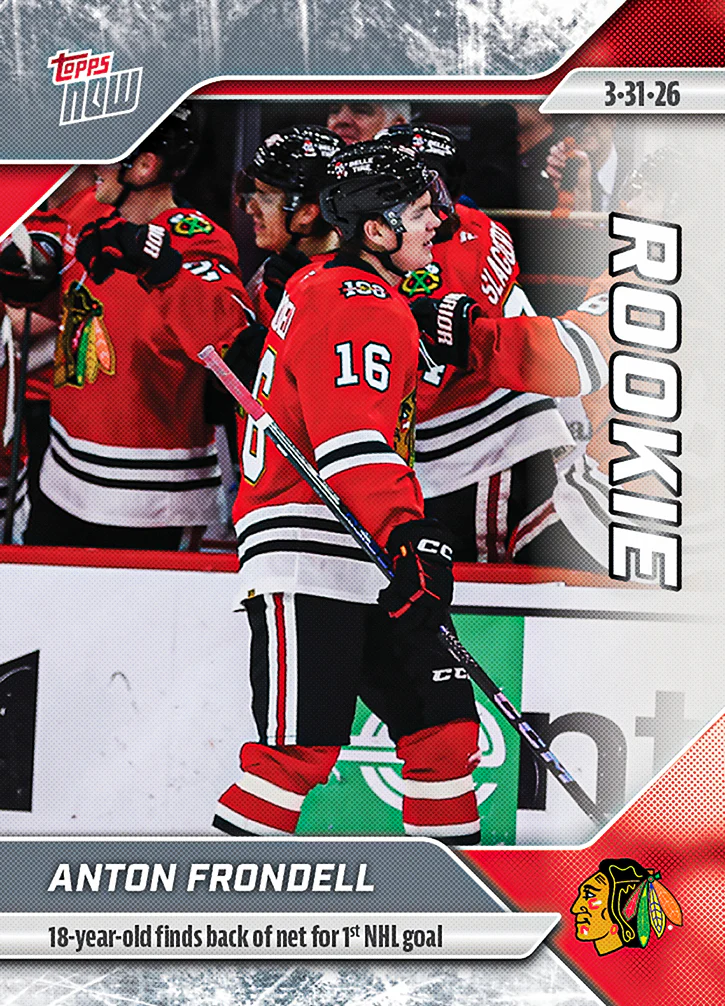Anton Frondell - 2025-26 NHL Topps NOW® - Sticker # 137 Pack - PR: 665