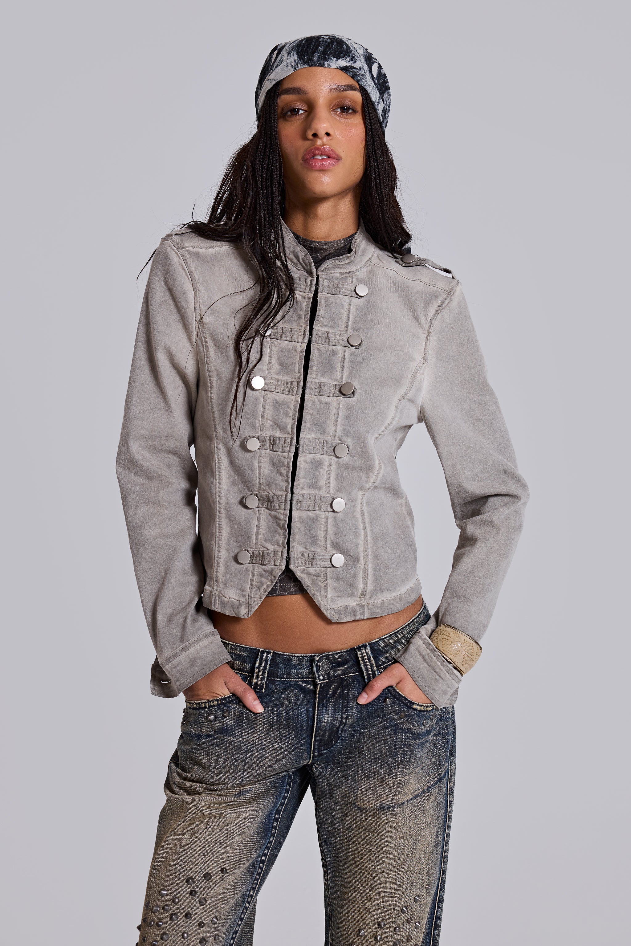 Rebel Military Jacket in Clay