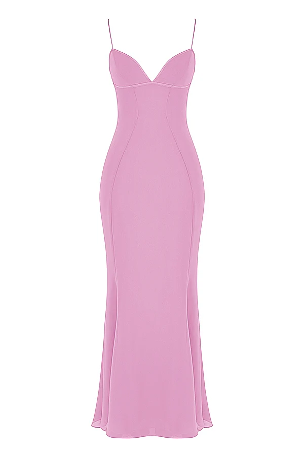 pink maxi dress