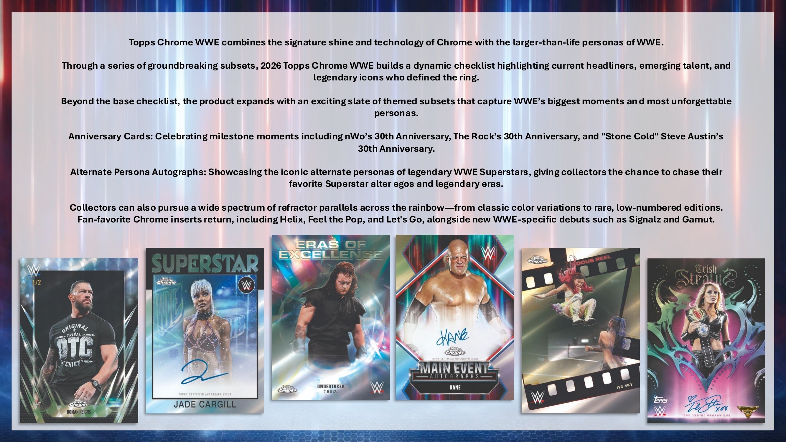 2026 Topps Chrome WWE Wrestling Mega Box