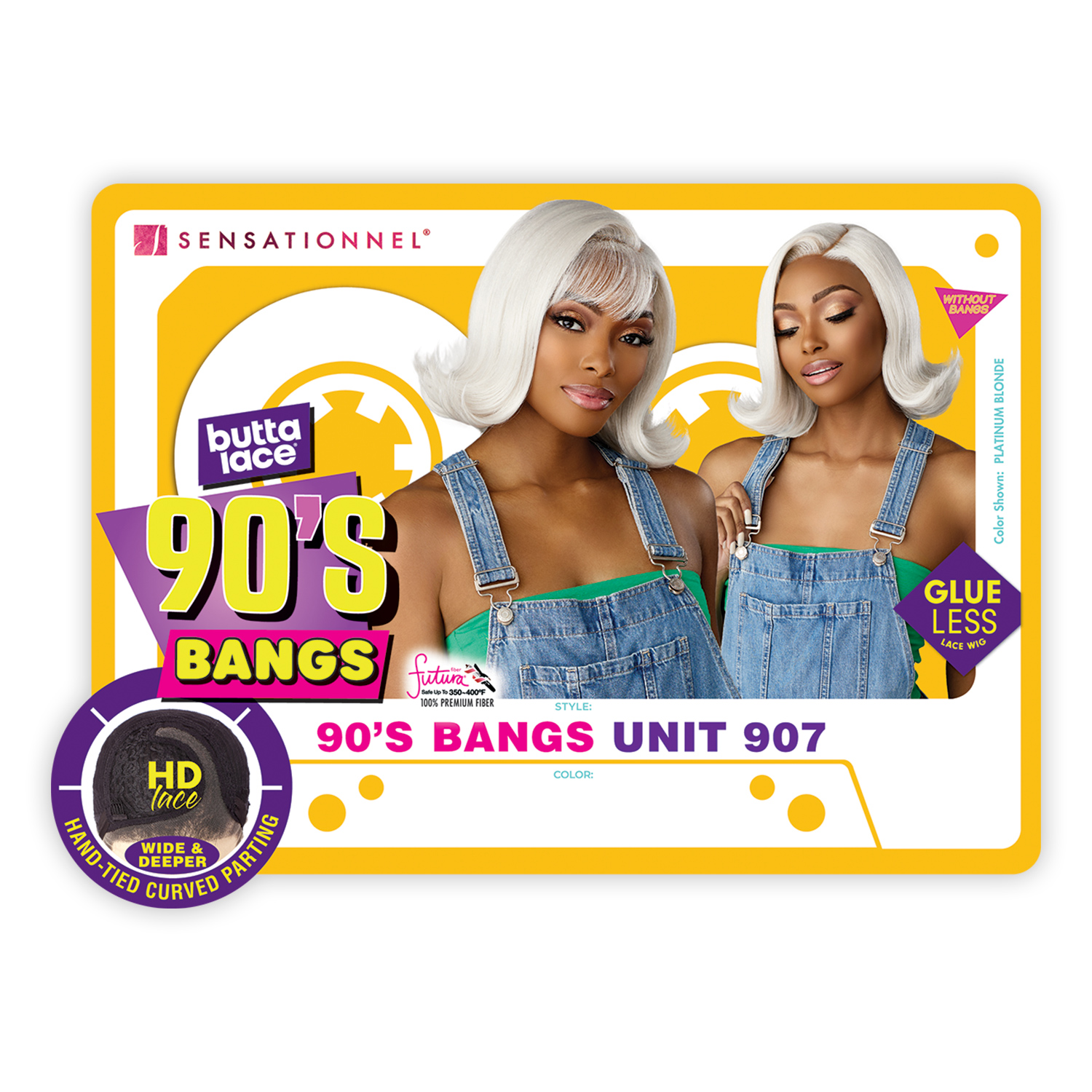 Sensationnel HD Lace Front Wig Butta Lace Glueless 90'S Bangs Unit 907